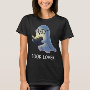 Cute Ghost Bok Älskare T-Shirt Funny Nerdy Bookw