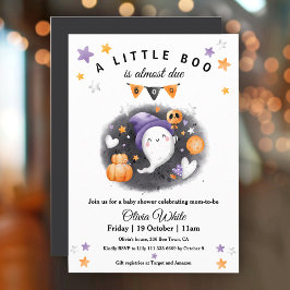 Cute Ghost Boo Halloween Baby Shower-inbjudan Inbjudningar