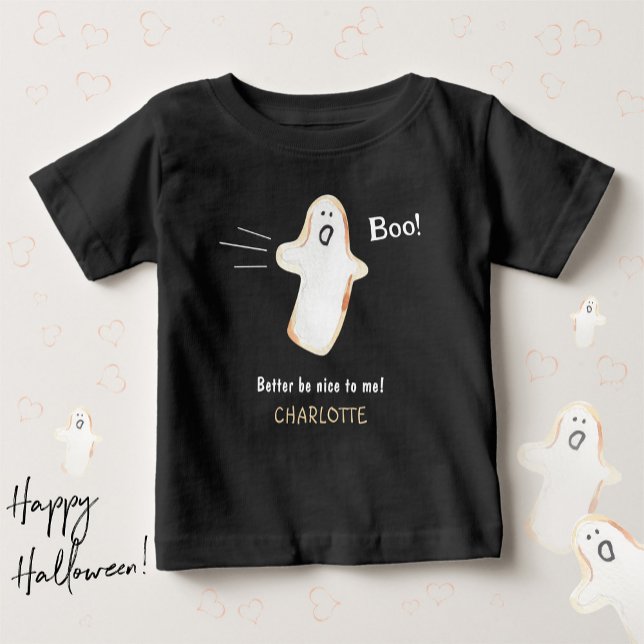 Cute Ghost 'Boo!'! Halloween T Shirt (BOO! Ghost Cute Handdrawn Halloween Baby T-Shirt ©Susanne Sachers - Sunny Mind Design)