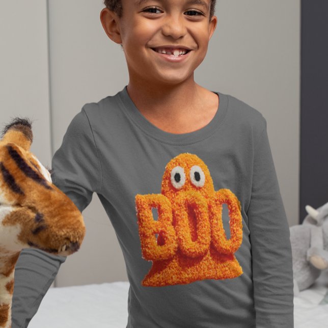 Cute Ghost Boo Hårig Halloween T Shirt (Skapare uppladdad)