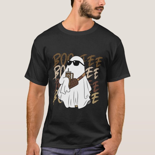 Cute Ghost boo-jee vintage Halloween T Shirt (Framsida)