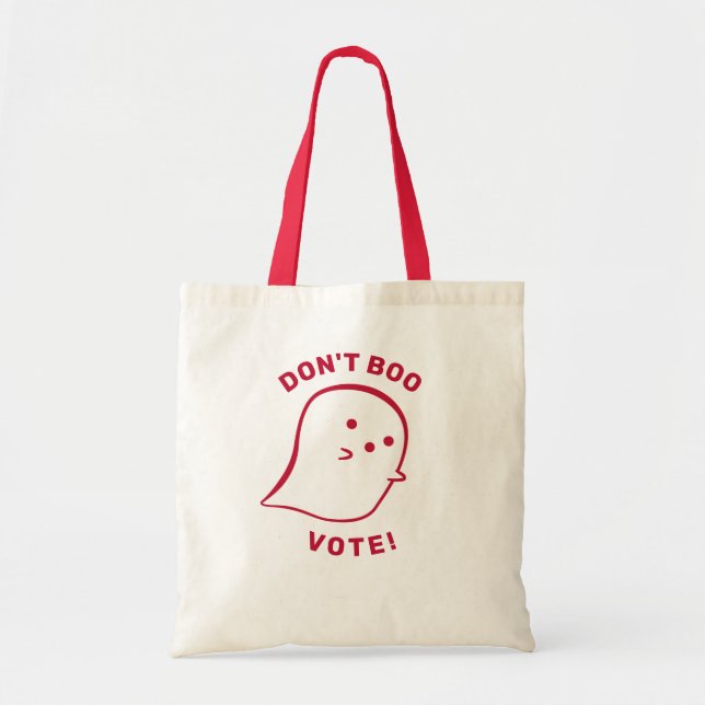 Cute Ghost Boo, rösta! Budgeterad tobag Tygkasse (Framsidan)