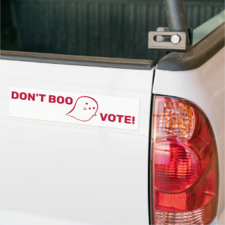 Cute Ghost Boo, rösta! Bumper Sticker Bildekal