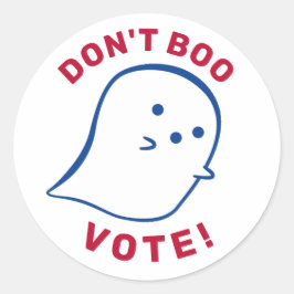 Cute Ghost Boo, rösta! Fäst Runt Klistermärke