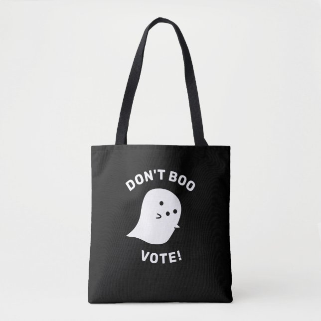 Cute Ghost Boo, rösta! Shoulder Tote Bag Tygkasse (Framsida)