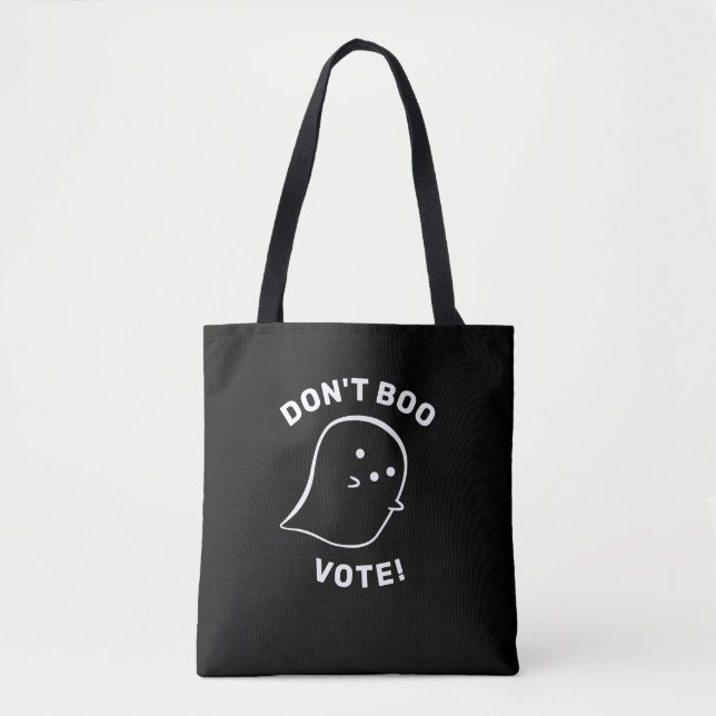 Cute Ghost Boo, rösta! Shoulder Tote Bag Tygkasse (Framsida)