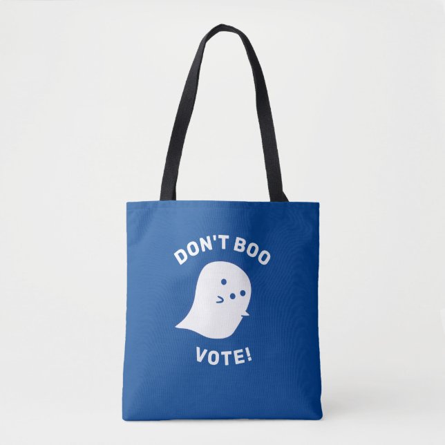 Cute Ghost Boo, rösta! Shoulder Tote Bag Tygkasse (Framsida)