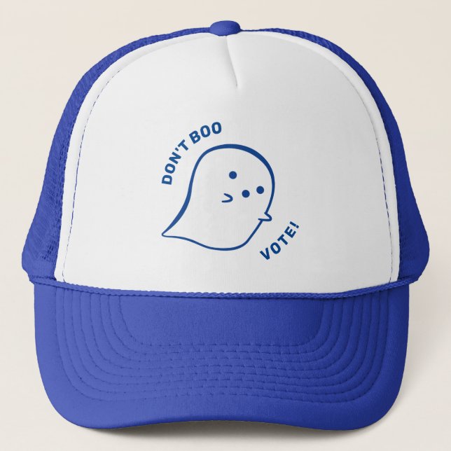 Cute Ghost Boo, rösta! Truckerkeps (Framsida)