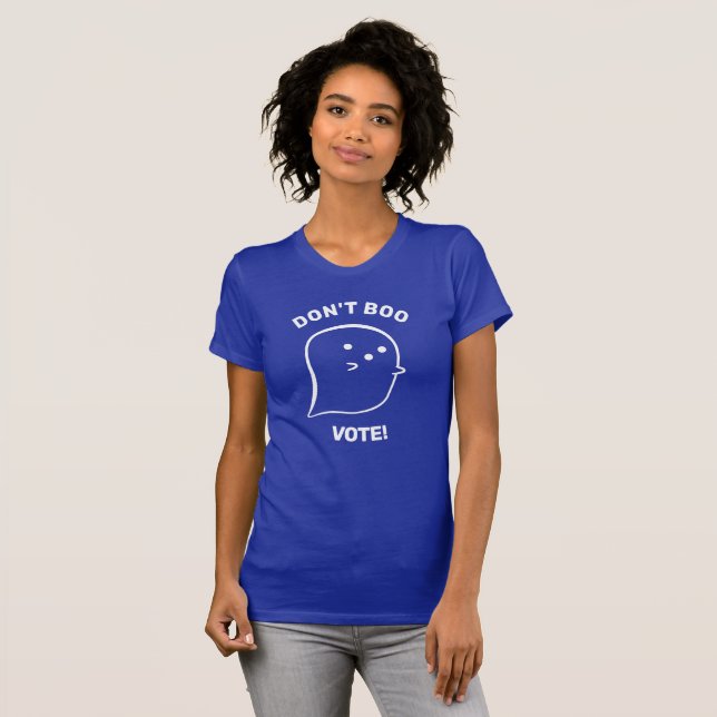 Cute Ghost Boo, Vote T-Shirt (Hel framsida)