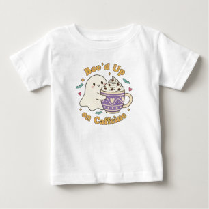Cute Ghost Boo'd Up Coffee Design T Shirt