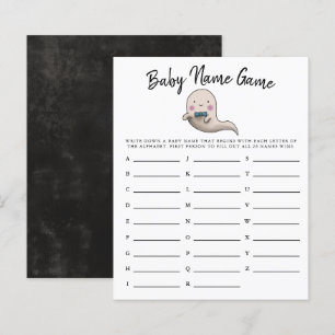 Cute Ghost Boy Baby Namn Shower Game