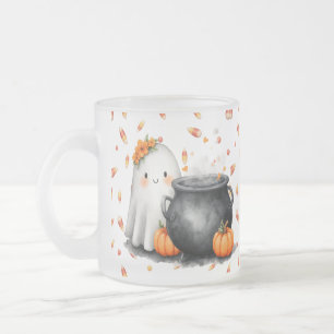Cute Ghost Candy Anpassningsbar Cauldron Frostad Glasmugg
