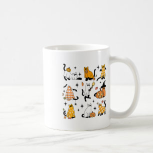 Cute Ghost Cat Funny Halloween Outfit Costumes Bla Kaffemugg