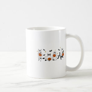 Cute Ghost Cat Funny Halloween Outfit Costumes Bla Kaffemugg