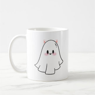Cute Ghost Cat Kaffemugg