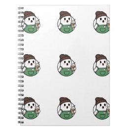 Cute Ghost Coffee Notebook Anteckningsbok