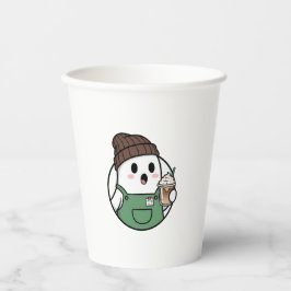 Cute Ghost Coffee Paper Cup – Funny Cartoon Dispos