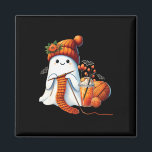 Cute Ghost Crochet Knitting Älskare Halloween Kaff Magnet<br><div class="desc">Cute Ghost Crochet Knitting Älskare Halloween Coffee Women</div>