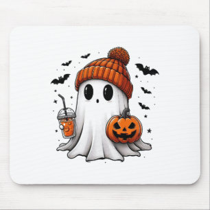 Cute Ghost Drinking Coffee Halloween Ghost Ice Cof Musmatta