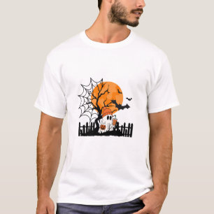 Cute Ghost Drinking Pumpkin Spice Halloween T Shirt