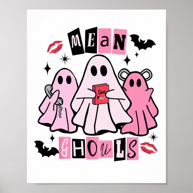 Cute Ghost Elak Ghouls Funny Halloween Costume Spo Poster (Framsidan)