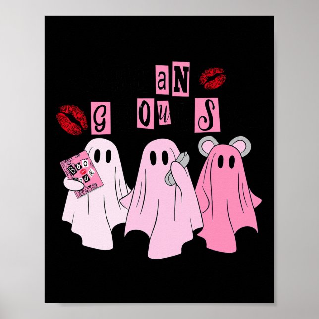 Cute Ghost Elak Ghouls Roligt Halloween Costume Sp Poster (Framsidan)