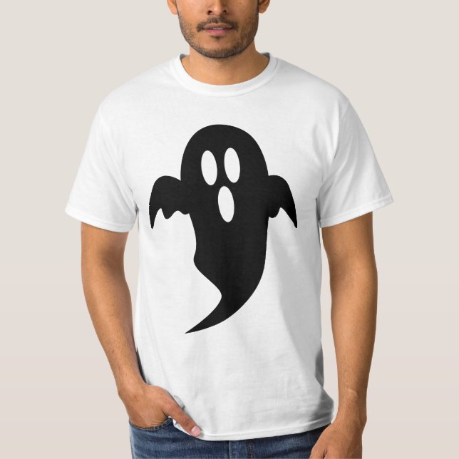 Cute Ghost Emoji T-Shirt - Spooky & Roligt Ghost (Framsida)