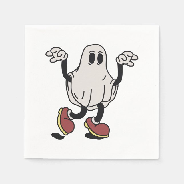 Cute ghost enjoying pappersservett (Framsidan)