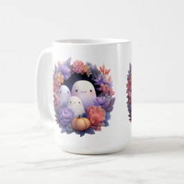 Cute Ghost Family Halloween-utandning Kaffemugg