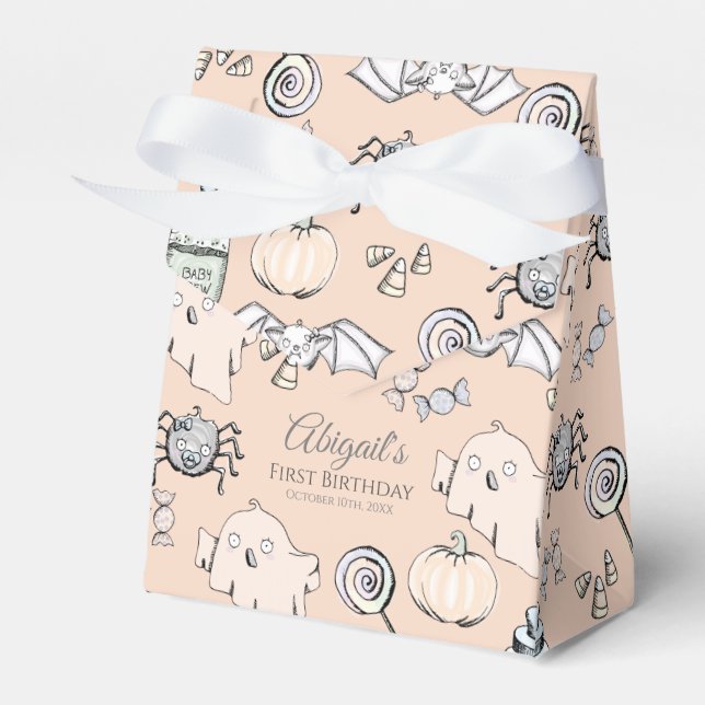 Cute Ghost, Fladdermus och Spider Halloween Presentaskar (Framsidan Sidan)