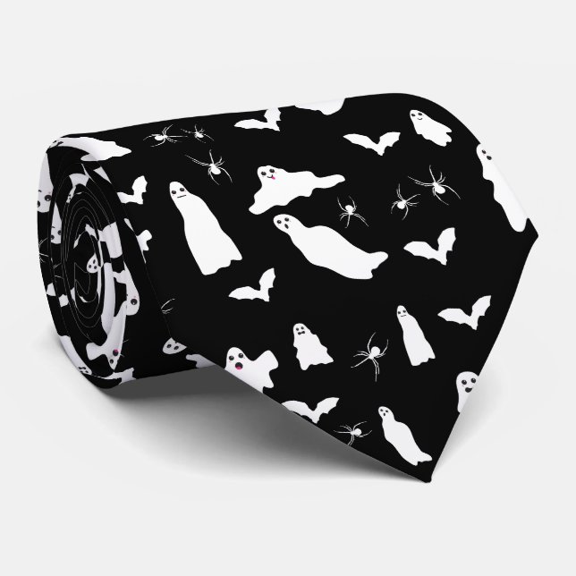 Cute Ghost, Fladdermus & Spiders Halloween Mönster Slips (Rullad)