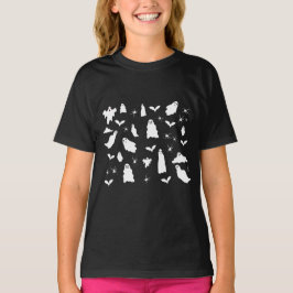 Cute Ghost, Fladdermus & Spiders Halloween Mönster T Shirt
