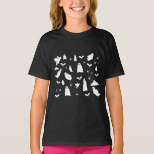 Cute Ghost, Fladdermus & Spiders Halloween Mönster T Shirt