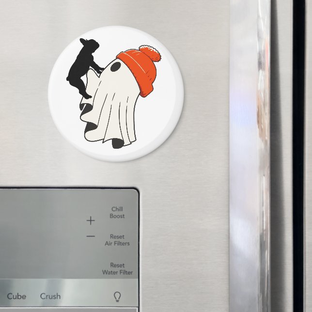 Cute Ghost Fransk Bulldog Älskare Magnet (In Situ (Fridge))