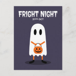Cute Ghost Fright Night Halloween Helg Vykort