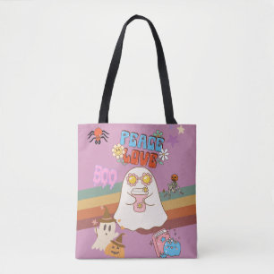 Cute Ghost Groovy Stil Magenta Rosa Tygkasse