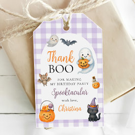 Cute Ghost Halloween 1:a födelsedagen Party Presentetikett