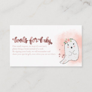 Cute Ghost Halloween Baby Shower Bokar för Baby en Tilläggskort