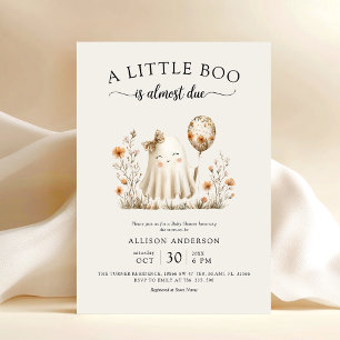 Cute Ghost Halloween Baby Shower-inbjudan Inbjudningar