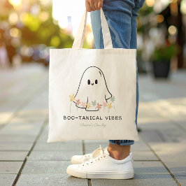 Cute Ghost Halloween Boo-tanical Vibes Tygkasse