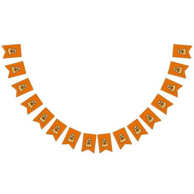 Cute Ghost Halloween Bunting Banner Vimplar (Alla)