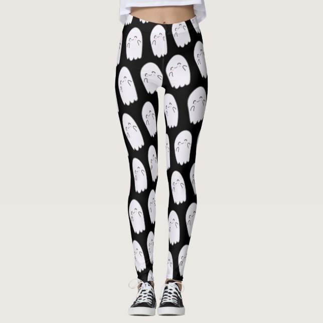 Cute Ghost Halloween Costume Legging (Framsida)