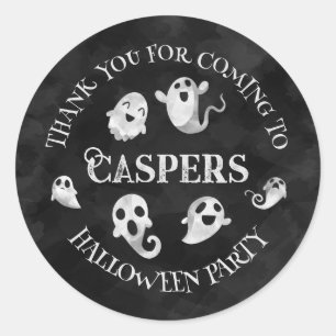 Cute Ghost Halloween fest Tack Stickers Runt Klistermärke