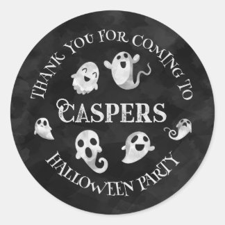 Cute Ghost Halloween fest Tack Stickers Runt Klistermärke