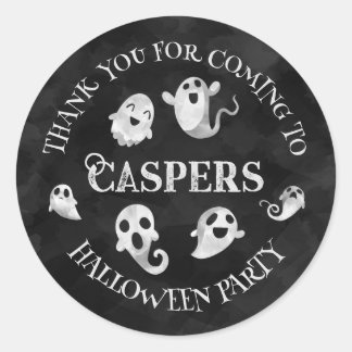 Cute Ghost Halloween fest Tack Stickers Runt Klistermärke