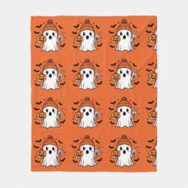 Cute Ghost Halloween Fleecefilt