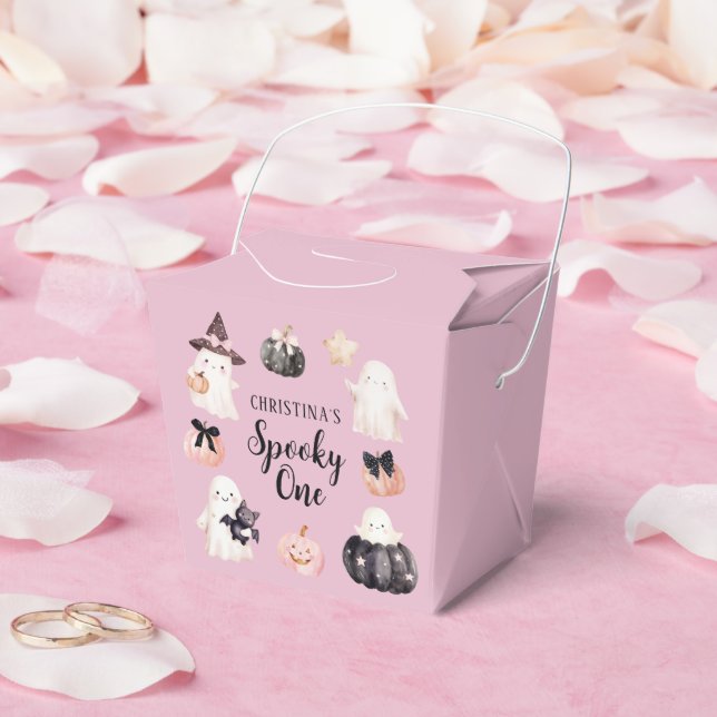 Cute Ghost Halloween Girl 1st Birthday Party Presentaskar (Bröllop)