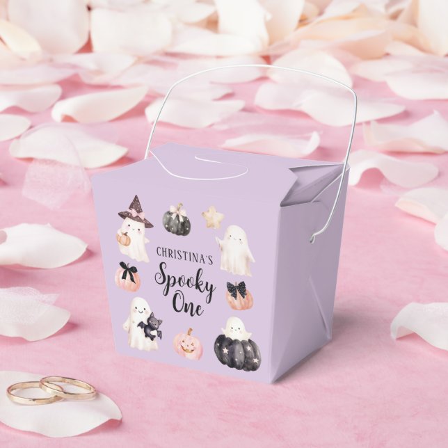 Cute Ghost Halloween Girl 1st Birthday Party Presentaskar (Bröllop)