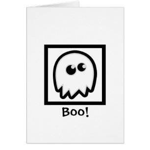 Cute Ghost Halloween-hälsningskort OBS Kort