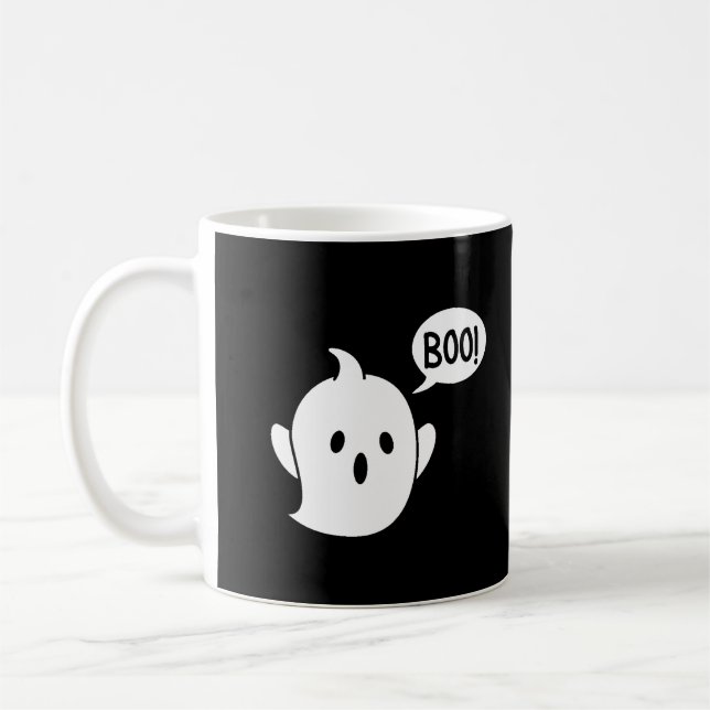 Cute Ghost Halloween Kaffemugg (Vänster)